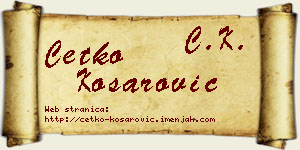Ćetko Košarović vizit kartica
